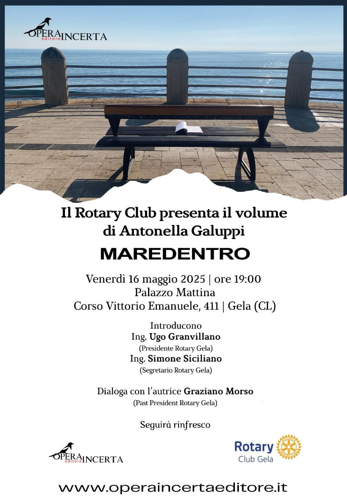 Il Rotary presenta il libro &#8216;Maredentro&#8217; - 