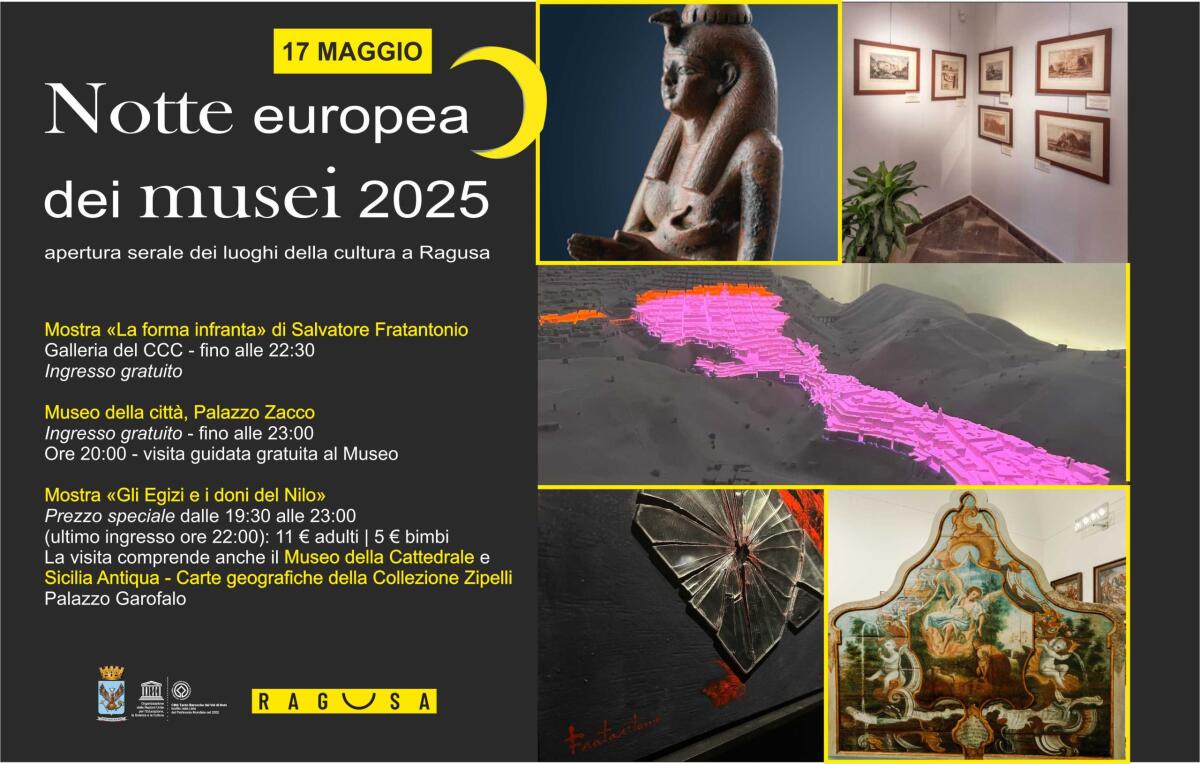 Ragusa aderisce alla “Notte Europea dei Musei”: le iniziative di domani -