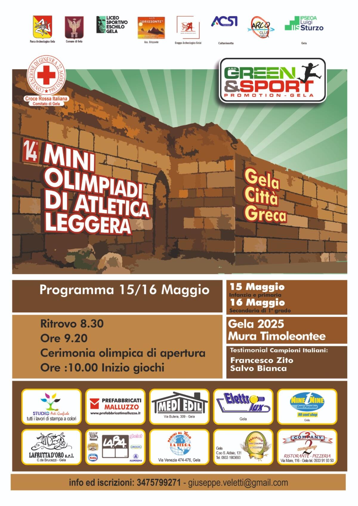 Allerta meteo: le Mini Olimpiadi verranno spostate al 16 maggio -