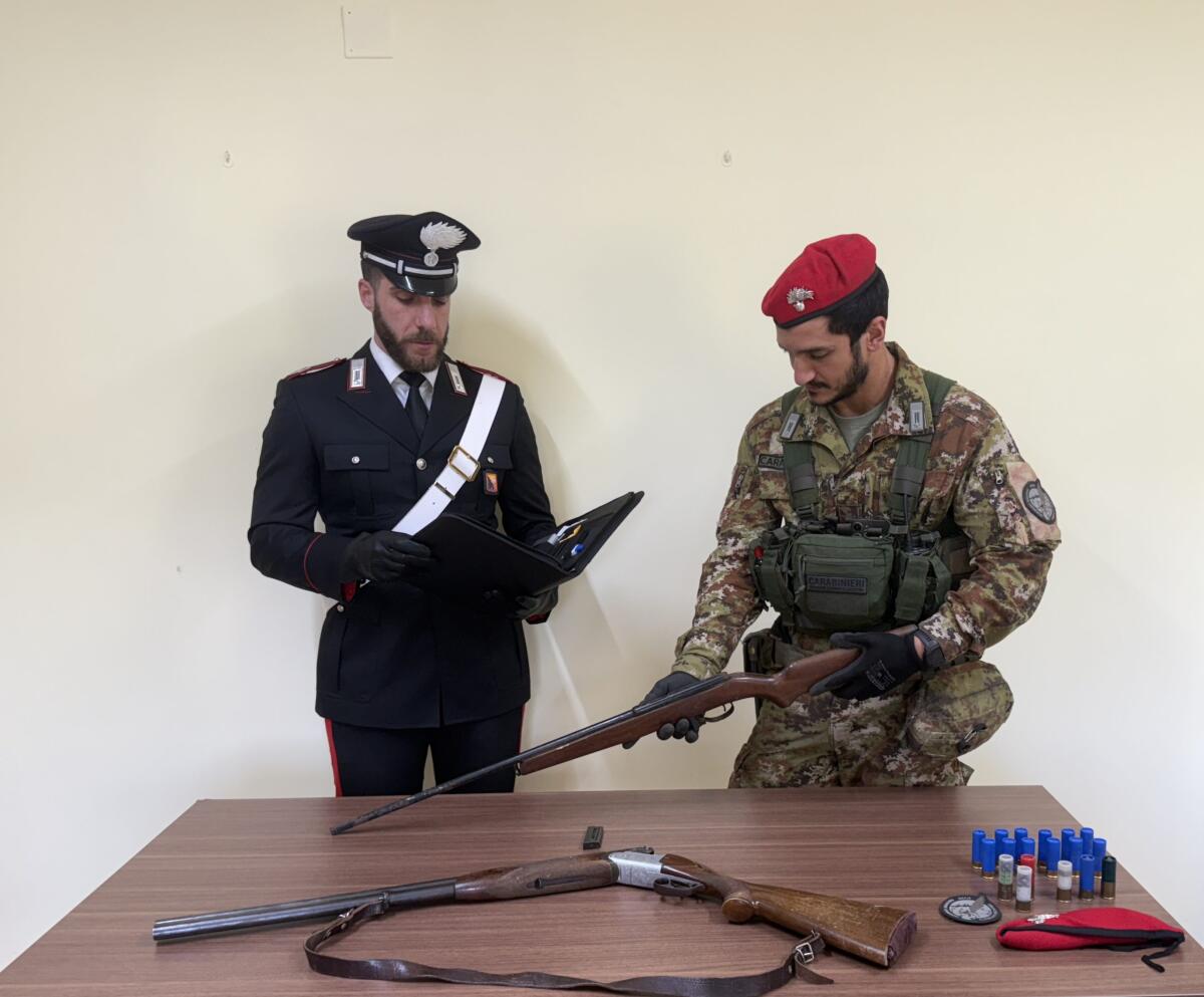 I carabinieri scoprono armi e munizionamento nelle campagne di Mazzarino - 