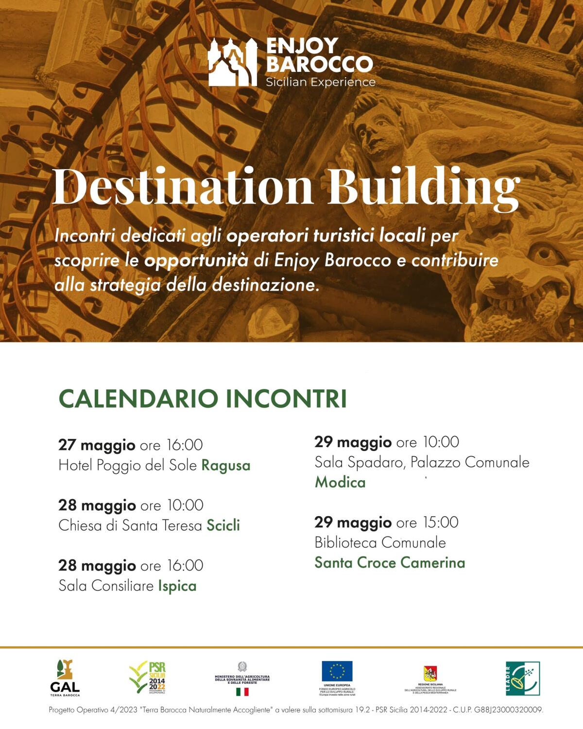 Il Gal Terra Barocca promuove nei 5 Comuni del suo territorio - 