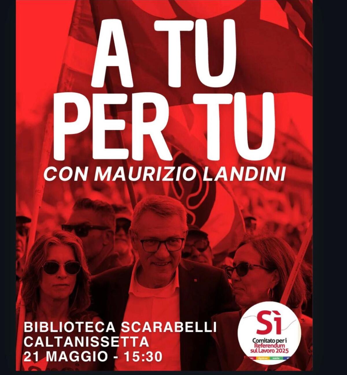 Due tappe del segretario Cgil Landini a Gela e Caltanissetta - 