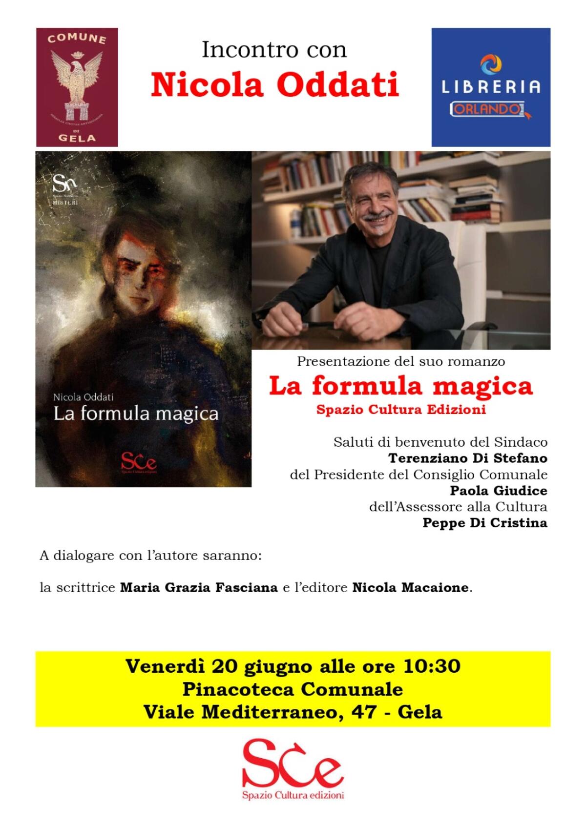 Nicola Oddati domani alla Pinacoteca - 
