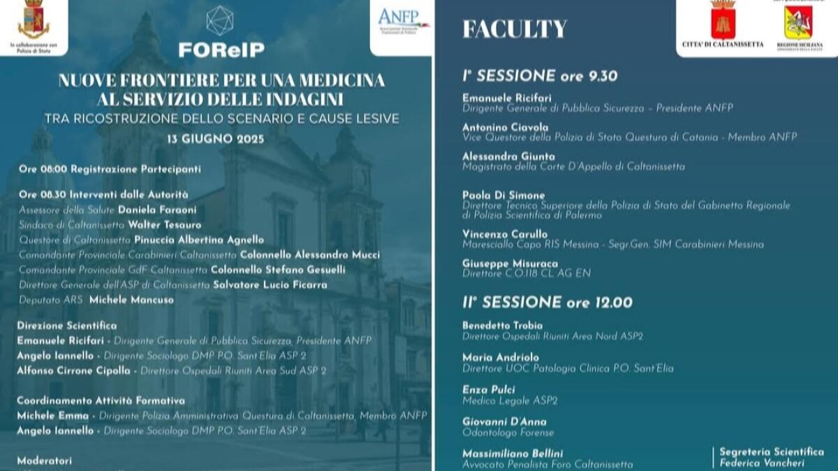 &#8220;Nuove frontiere per una medicina al servizio delle indagini&#8221; - 