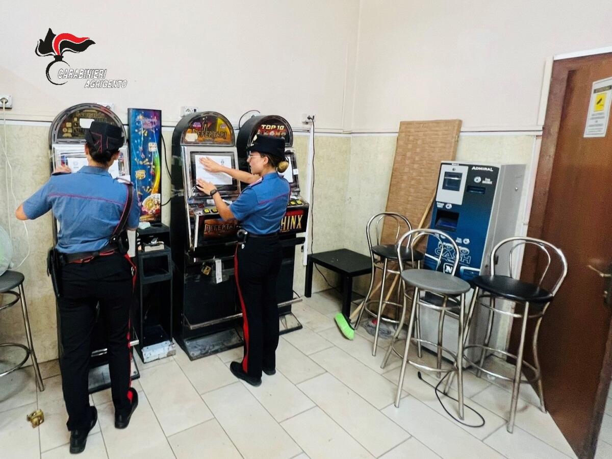 Gioco d&#8217;azzardo, controlli dei carabinieri a Licata - 