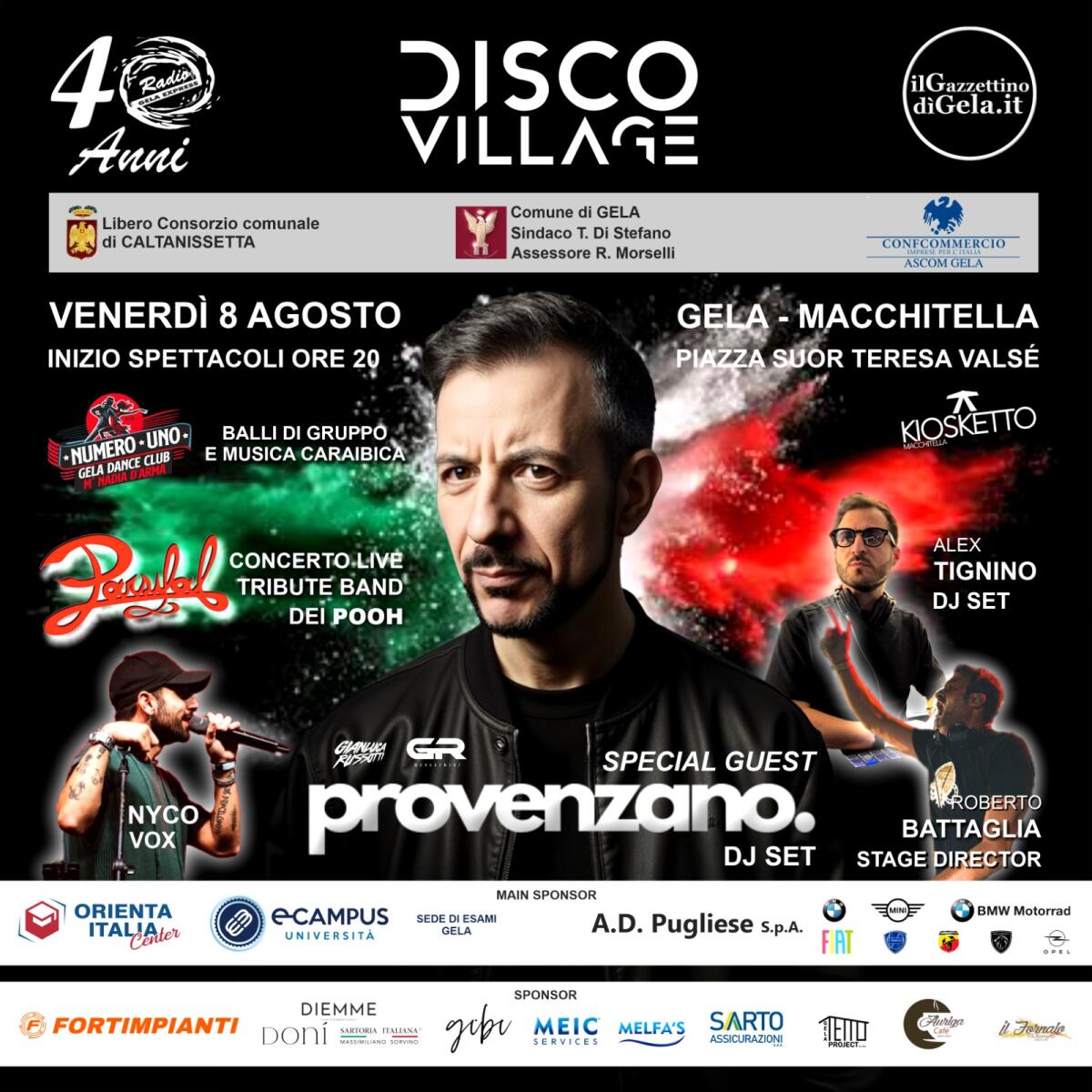 Provenzano dj, special guest l&#8217;otto agosto al Disco Village a Macchitella - 