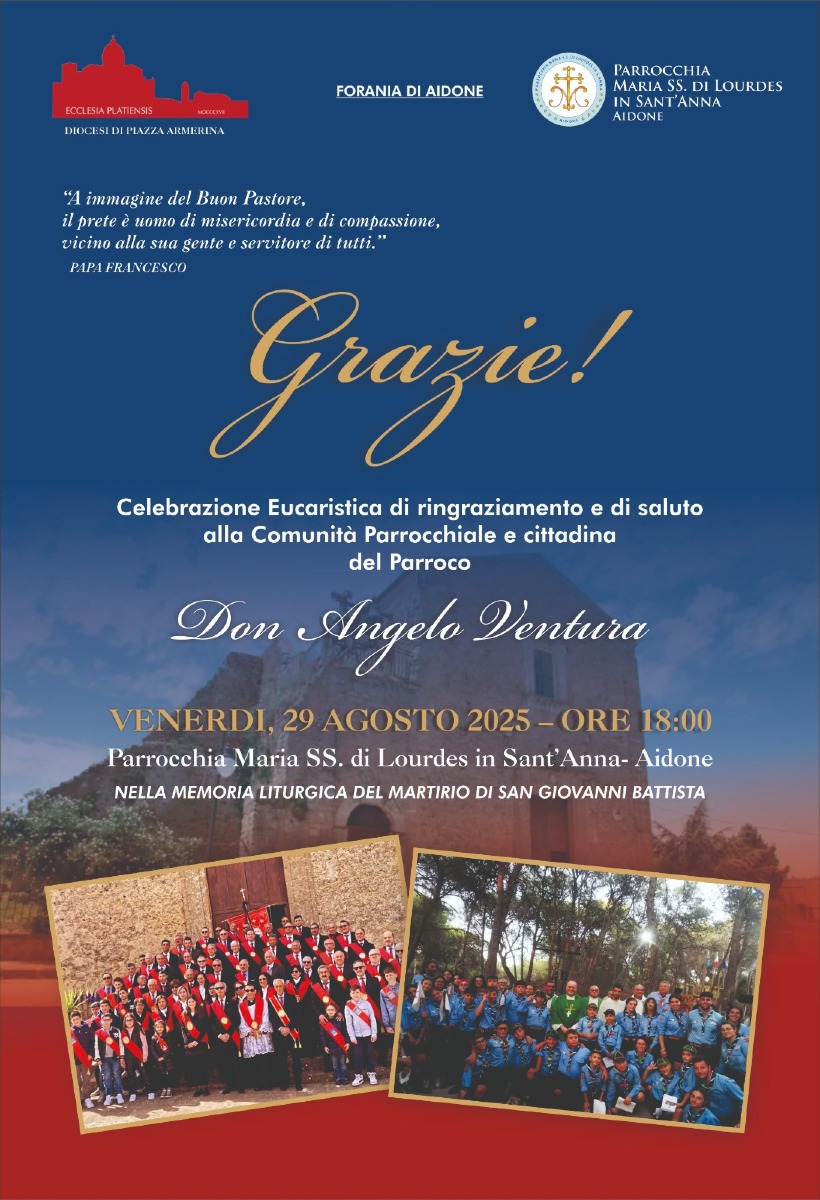 Don Angelo Ventura saluta Aidone - 