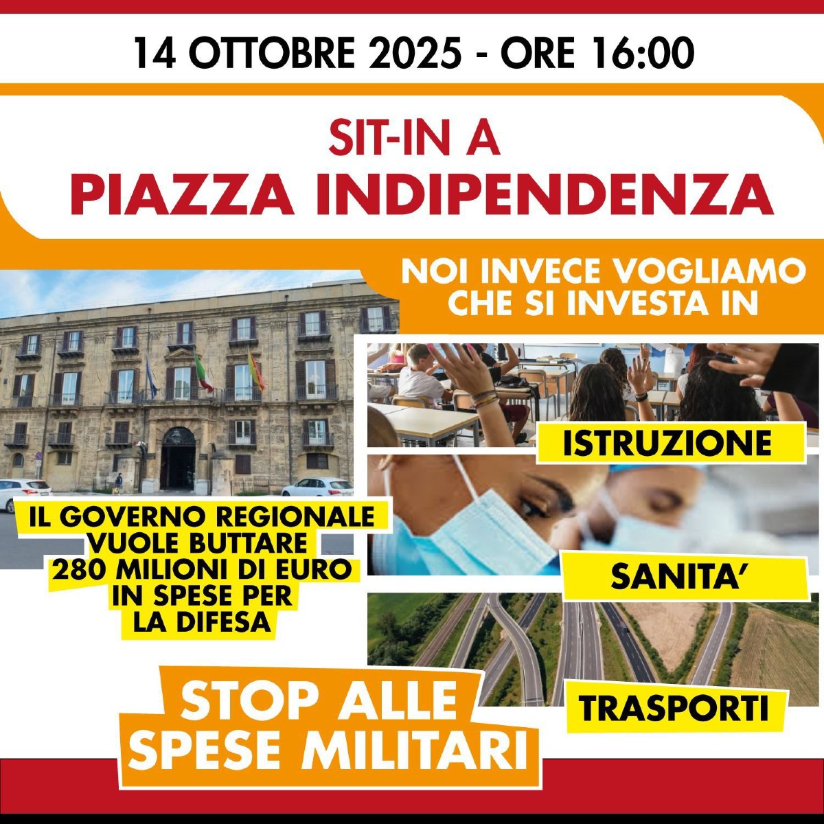 La Cgil contro gli investimenti in Sicilia sulla difesa -