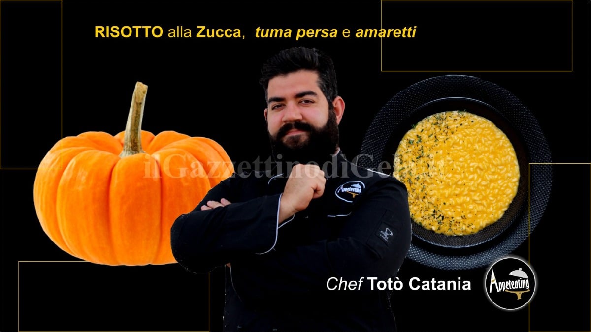 Risotto alla zucca, tuma persa e amaretti  -