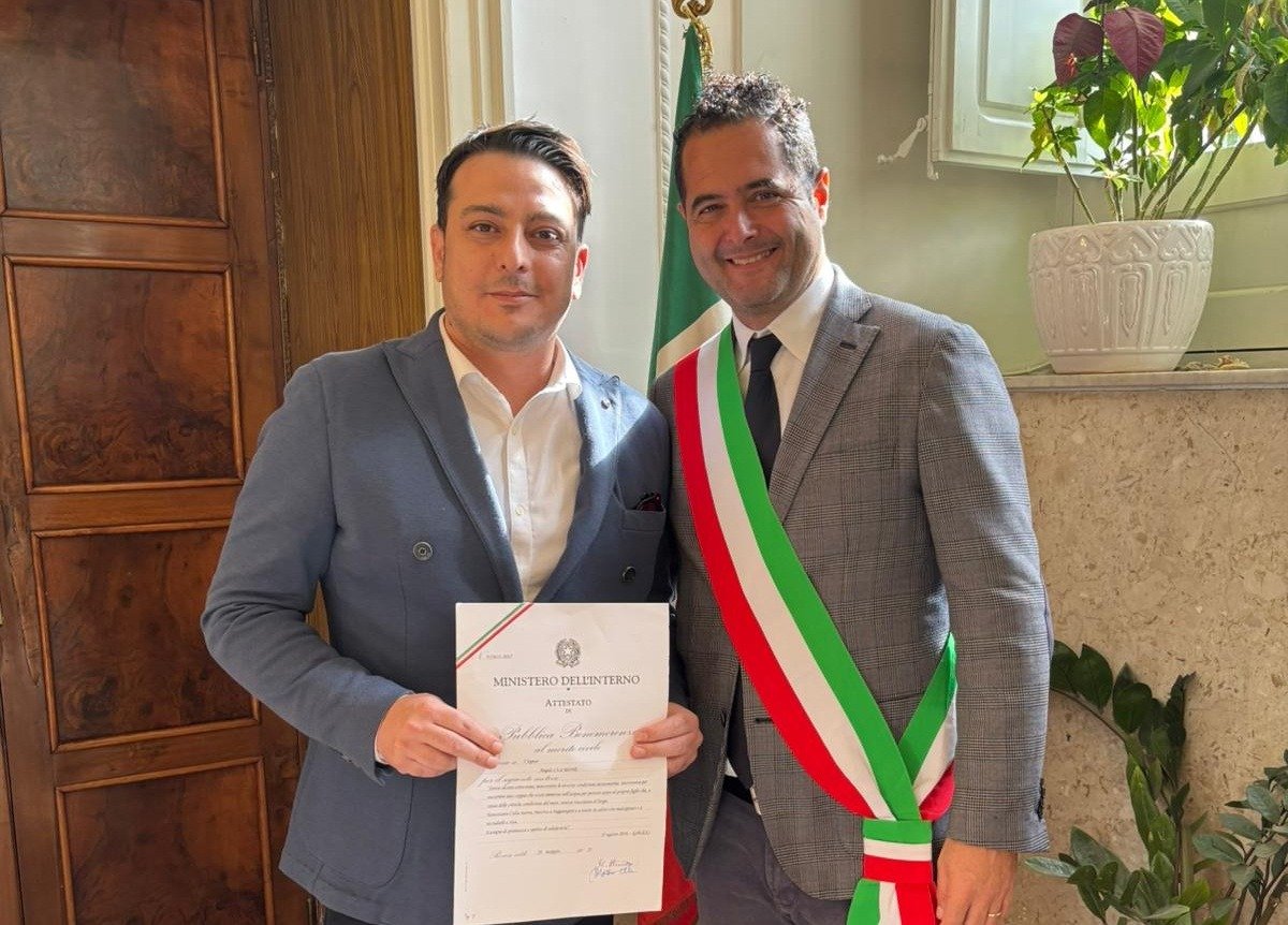 Attestato di benemerenza al coraggio a cittadino gelese  - 