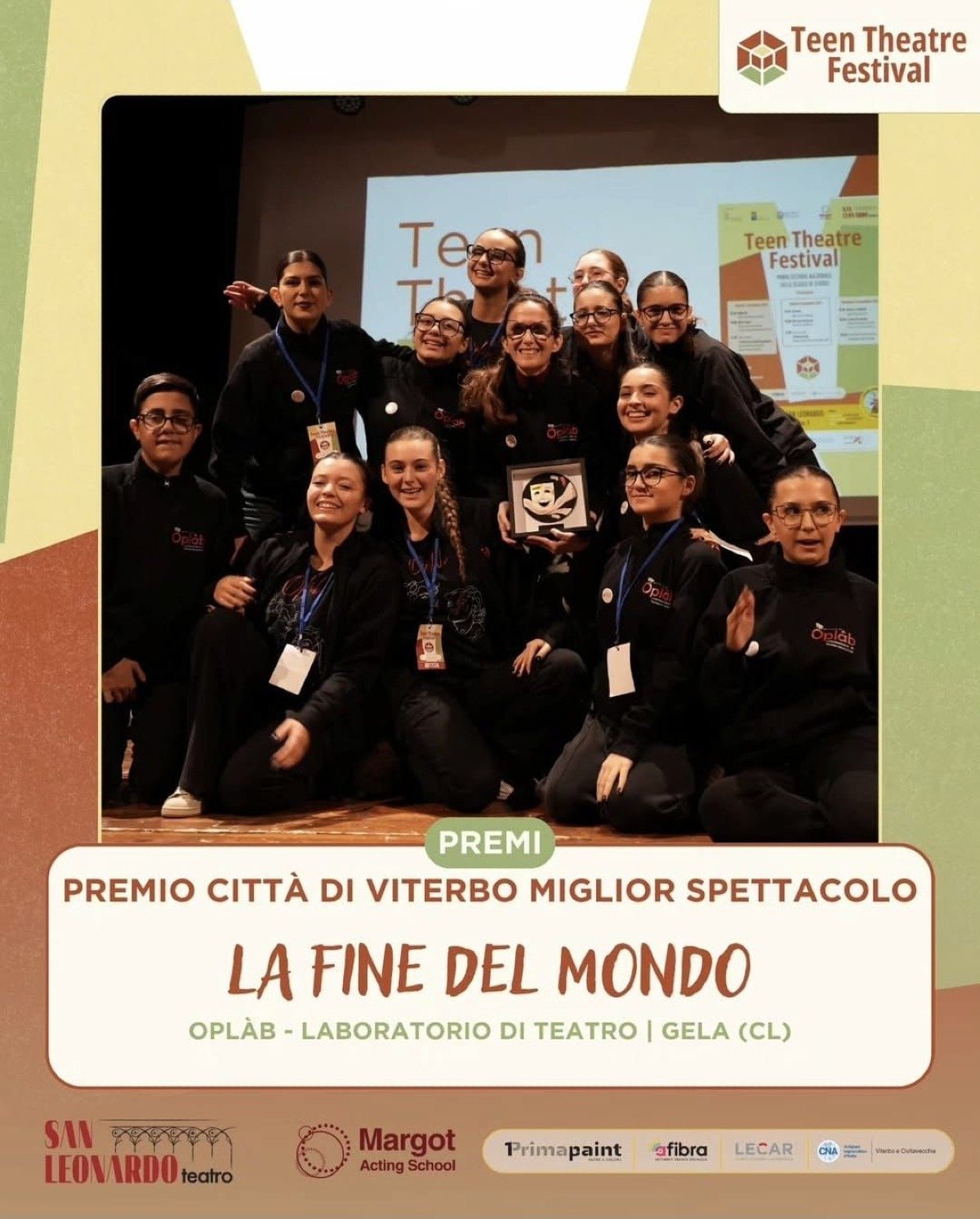 Il trionfo del gruppo teatrale Oplab al Festival di Viterbo 