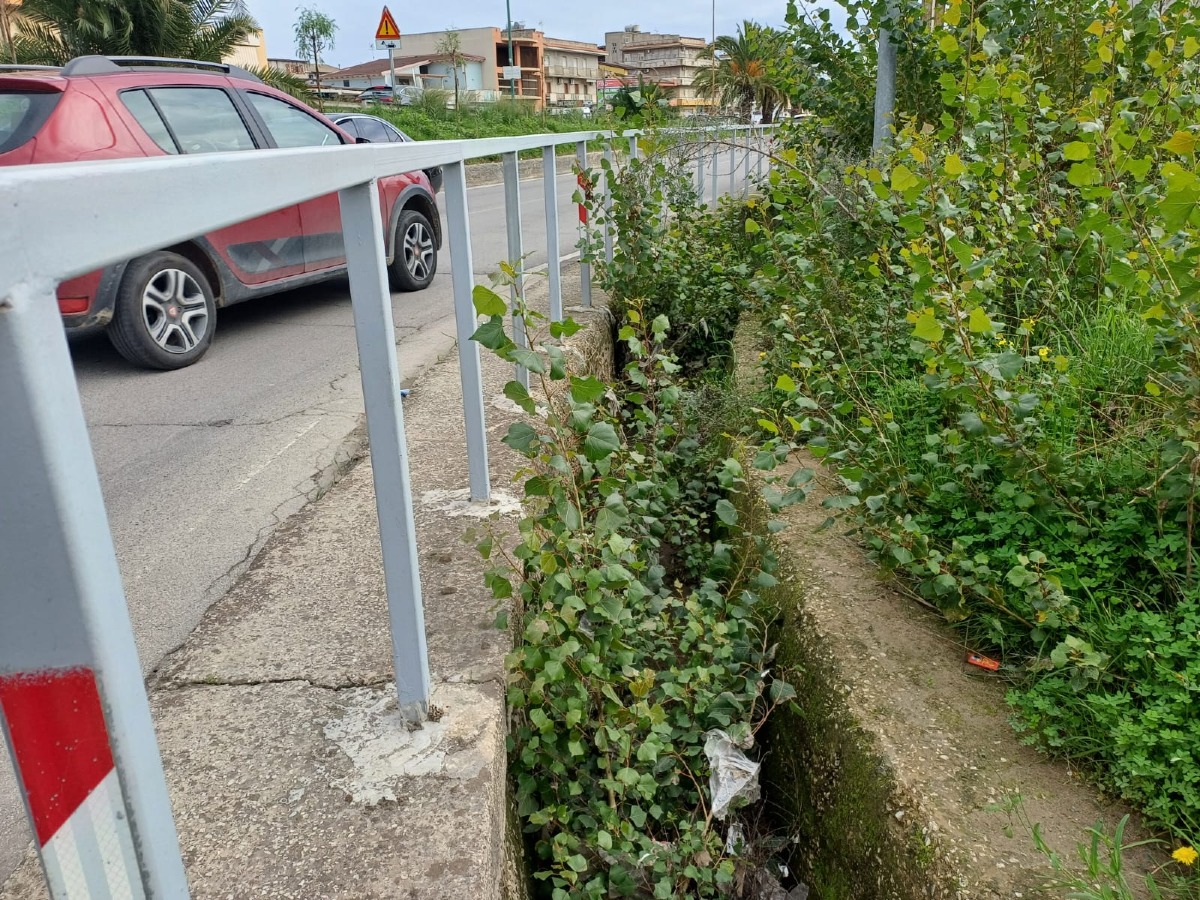 Canale di via  Paci intasato  - 