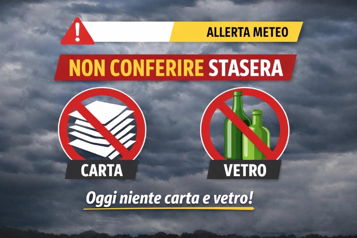 Sospeso per questa sera il conferimento di carta e vetro - 