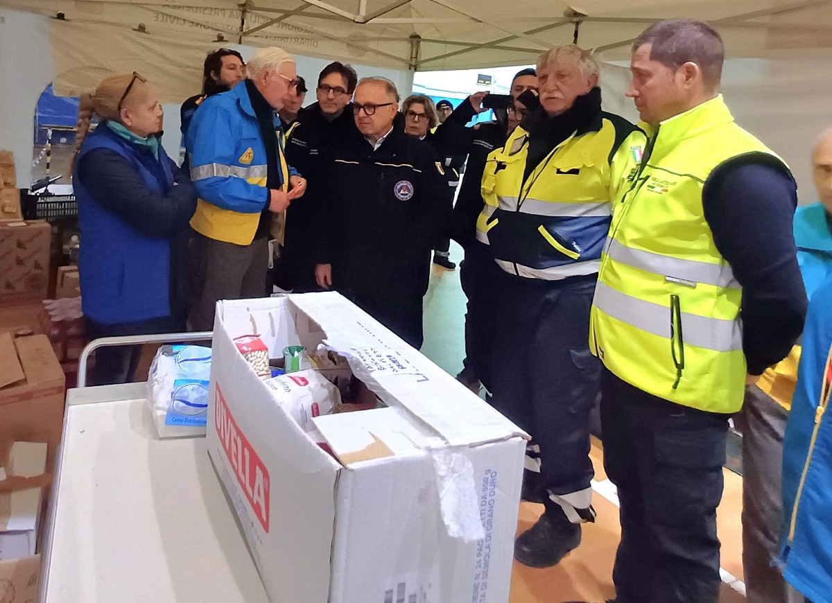 Cocina visita il centro degli sfollati di Niscemi  - 