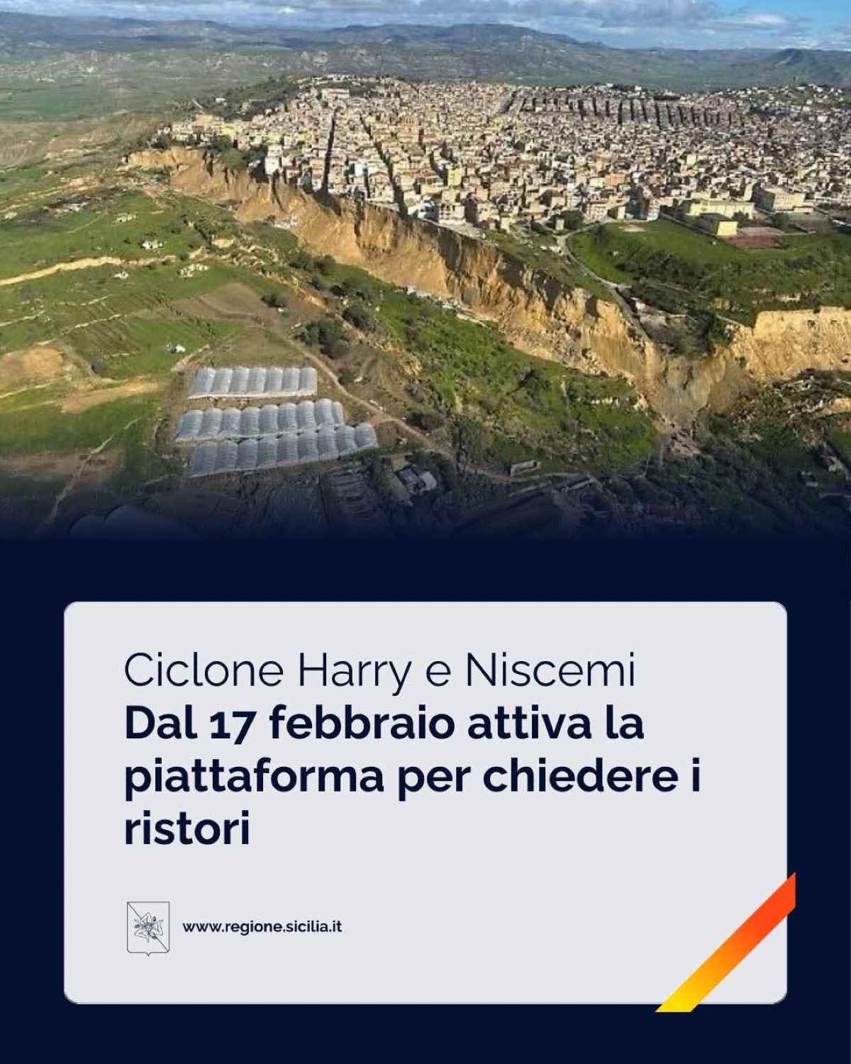 Piattaforma  per contributi su danni ciclone Harry - 