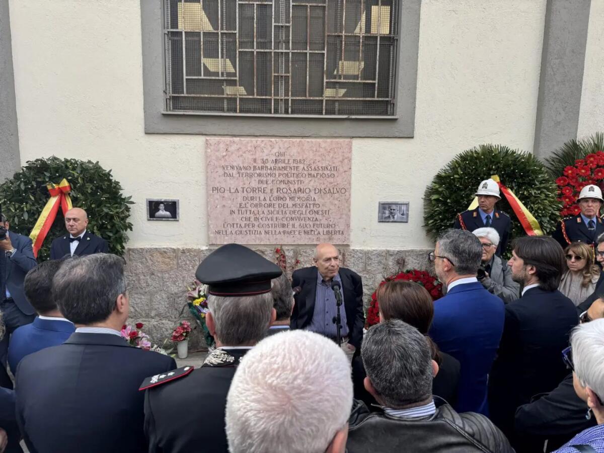 Palermo ricorda Pio La Torre e Rosario Di Salvo a 44 anni dall’uccisione in via Li Muli - 