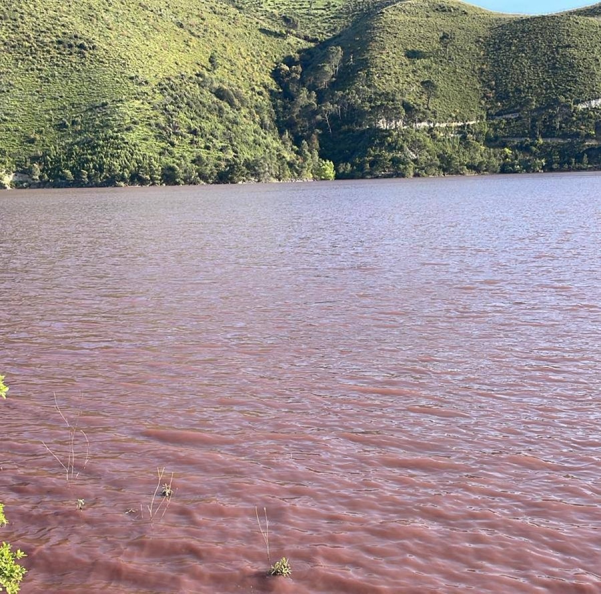 Le acque del lago Dirillo si sono tinte di rosso  - 