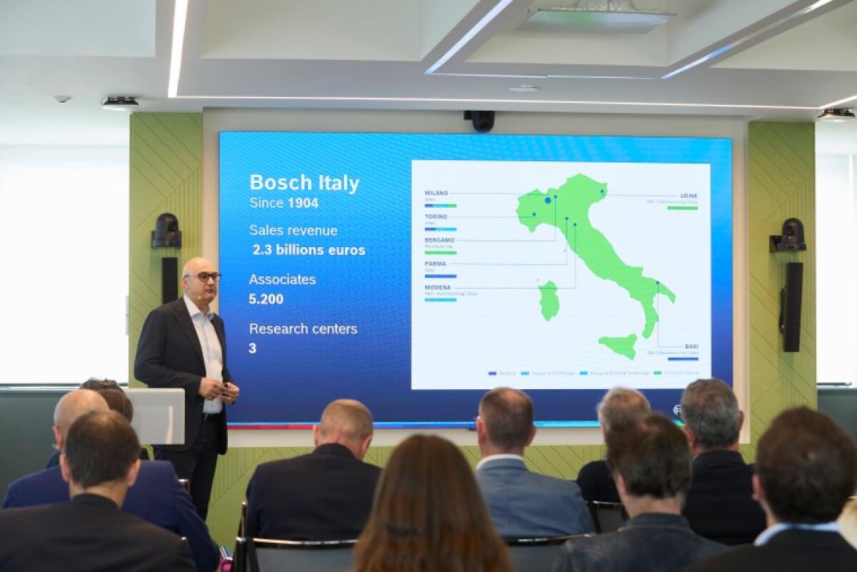 Bosch, nel 2025 fatturato a 2.3 mld tra innovazione, AI ed economia circolare - 