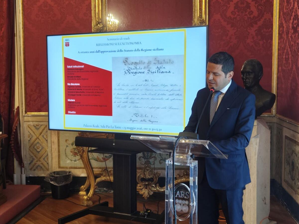 Galvagno “Lo Statuto siciliano è patto vivo tra istituzioni e cittadini, va difeso” - 