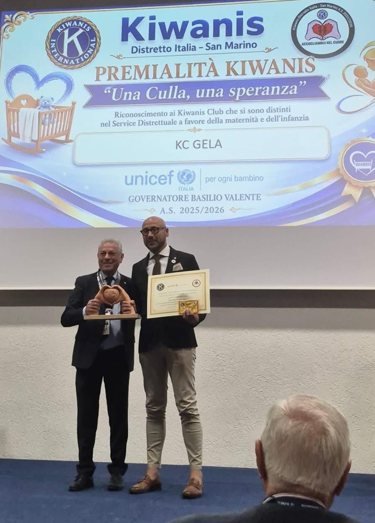  Riconoscimento al Kiwanis  per "Una culla, una speranza" - 