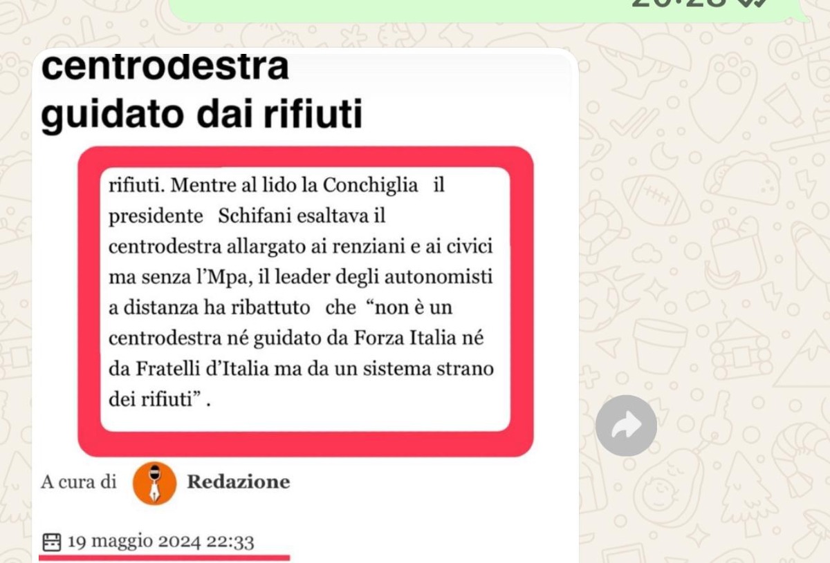 Rifiuti, l'Mpa gelese:"Lombardo lanciò l'allarme nel 2024" - 