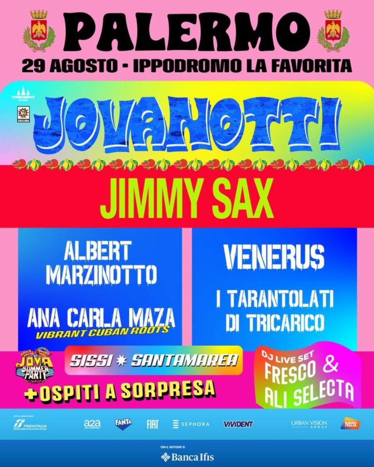 Jovanotti svela la line up delle due date di Palermo del Jova Summer Party 2026 - 