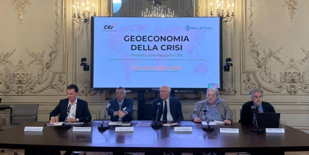 Geoeconomia della crisi, Banca del Fucino ospita la presentazione del Rapporto CER - 