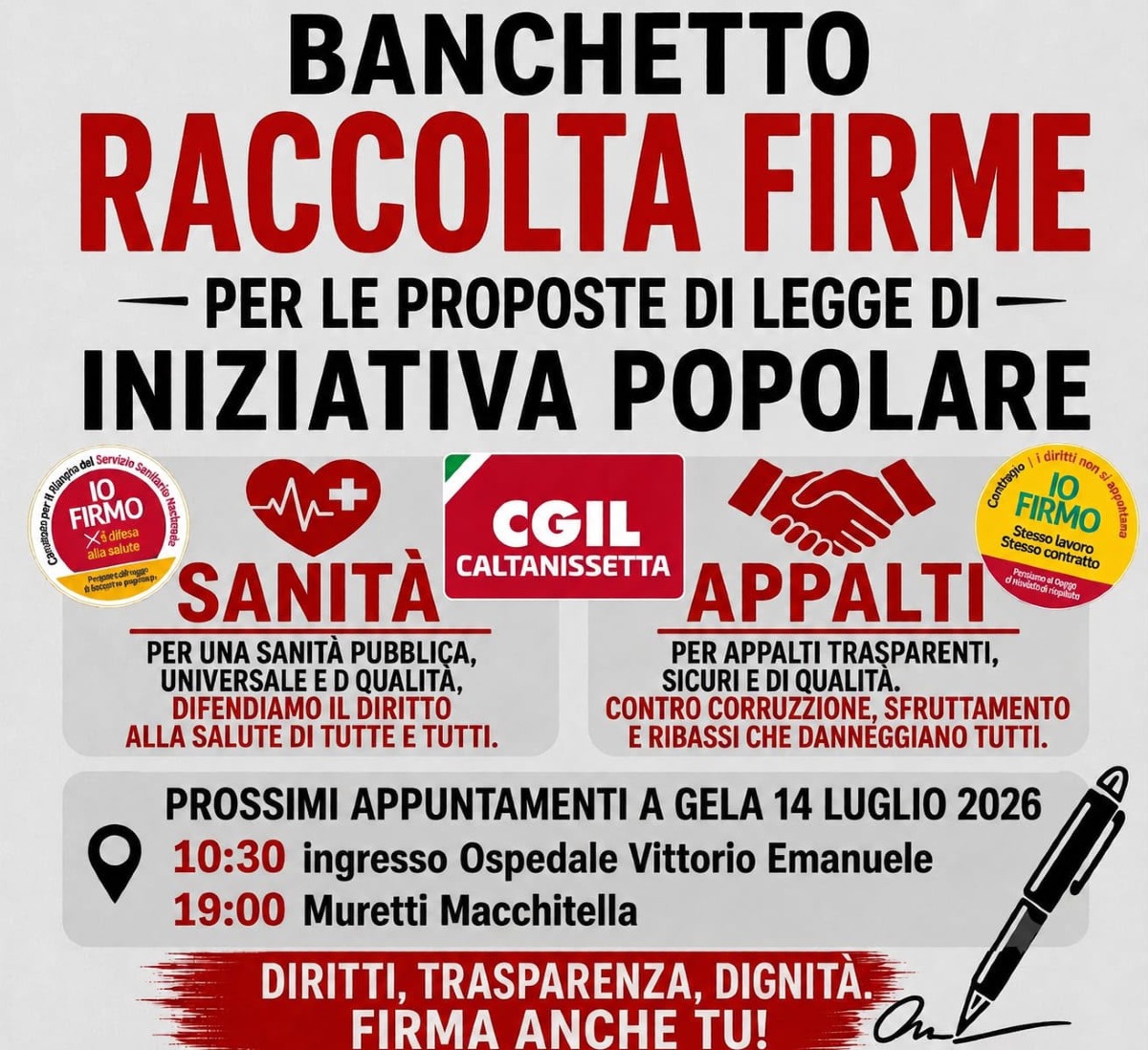 Iniziativa della Cgil a Gela - 