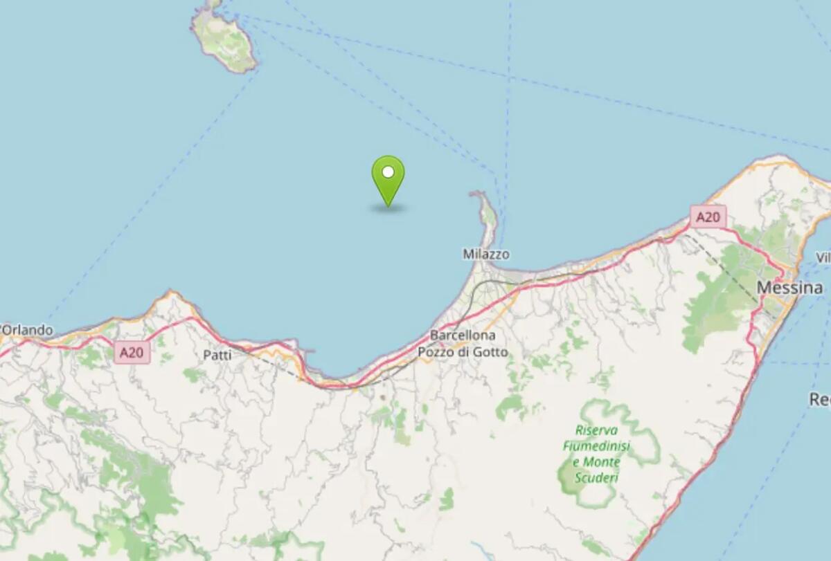 Terremoto di magnitudo 3.2 al largo della Costa Messinese - 