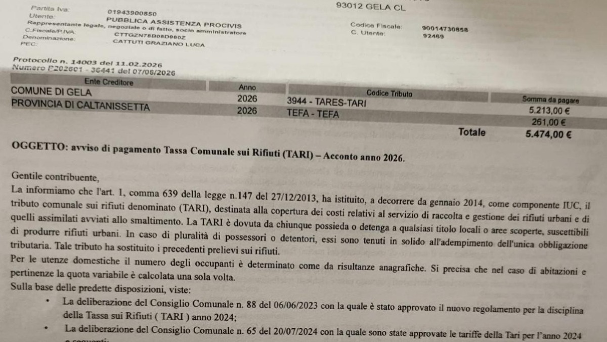 il Comune invia la Tari al volontariato  - 