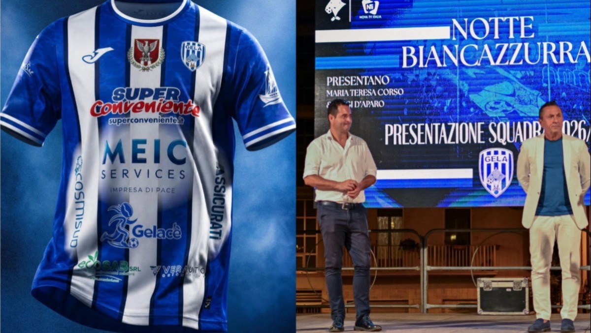 Alla "Notte biancazzurra" la nuova maglia del Gela calcio - 