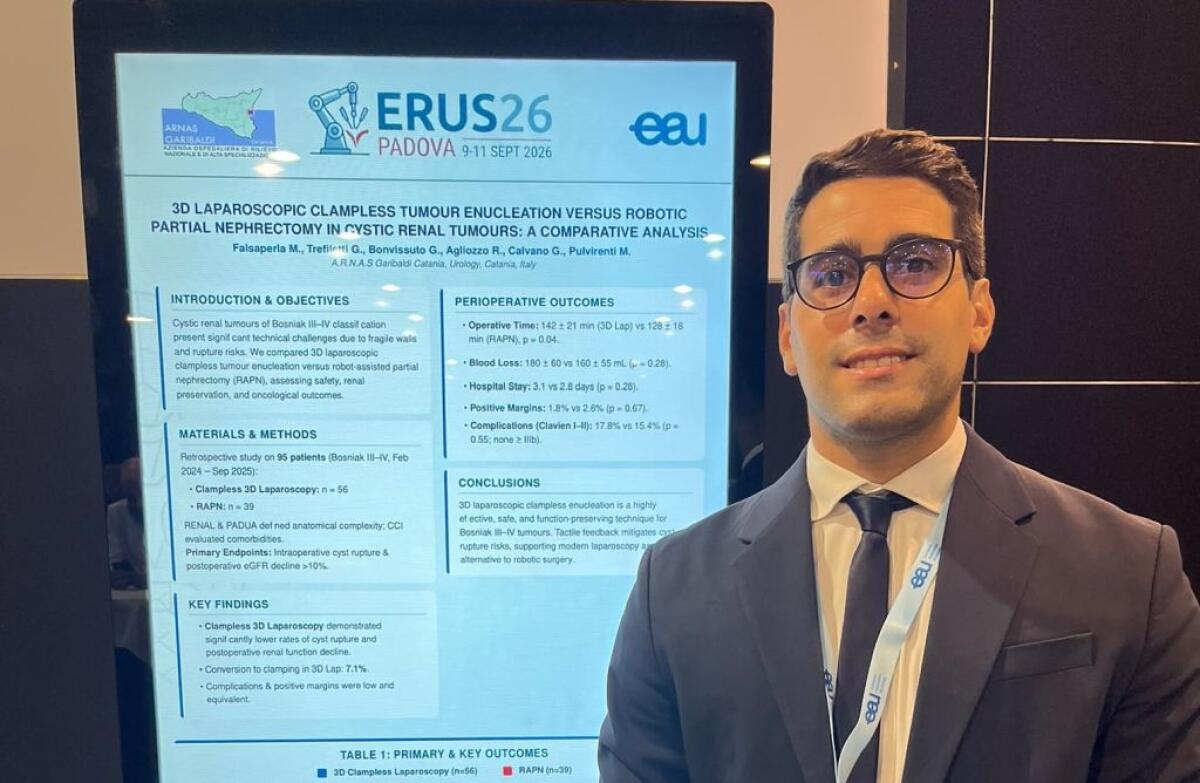 L’Urologia dell’ARNAS Garibaldi di Catania protagonista al meeting ERUS26 a Padova - 