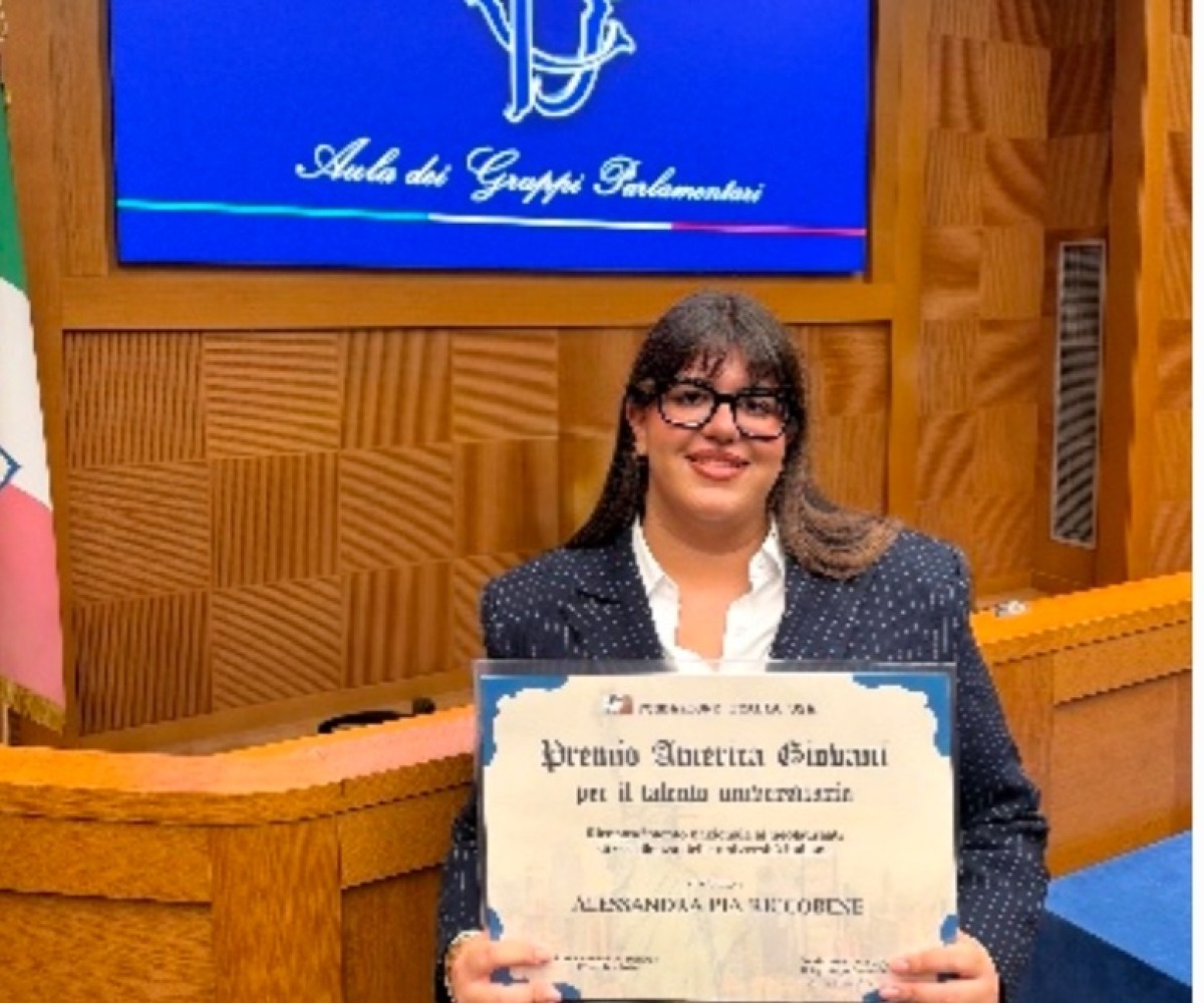 Alessandra Riccobene di Riesi premiata alla Camera dei Deputati - 
