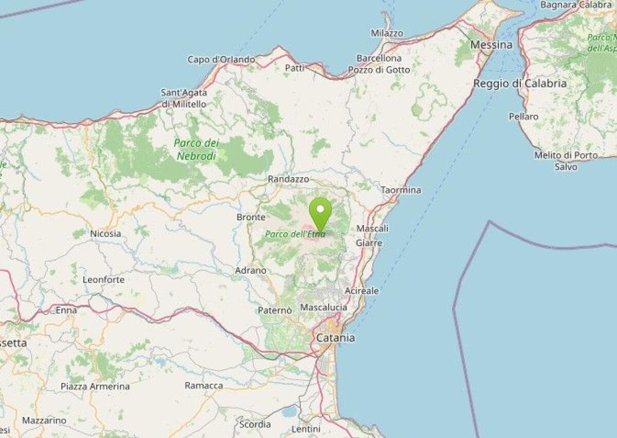 Scossa di terremoto di magnitudo 3.8 nel Catanese alle pendici dell’Etna - 