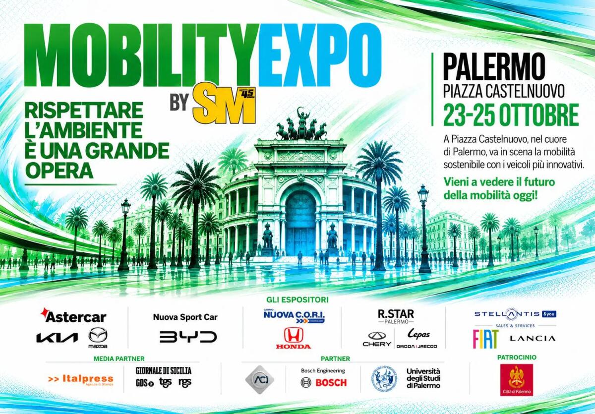 Palermo, torna il Mobility Expo by SM a Piazza Castelnuovo dal 23 al 25 ottobre - 