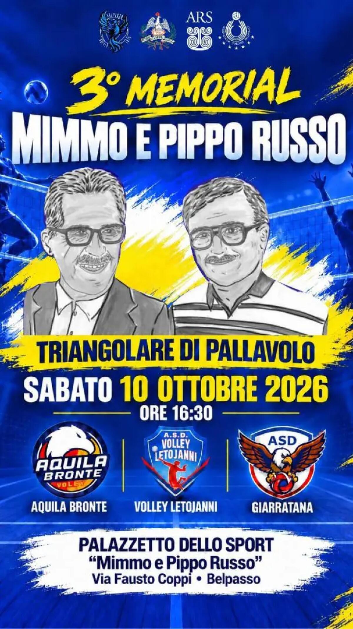 Volley, a Belpasso la terza edizione del triangolare “Memorial Mimmo e Pippo Russo” - 